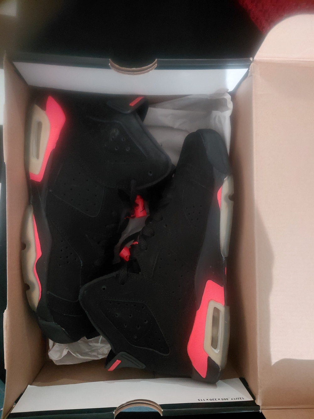 Jordan Kids Black and Red Air Jordan Sneakers - Authentic